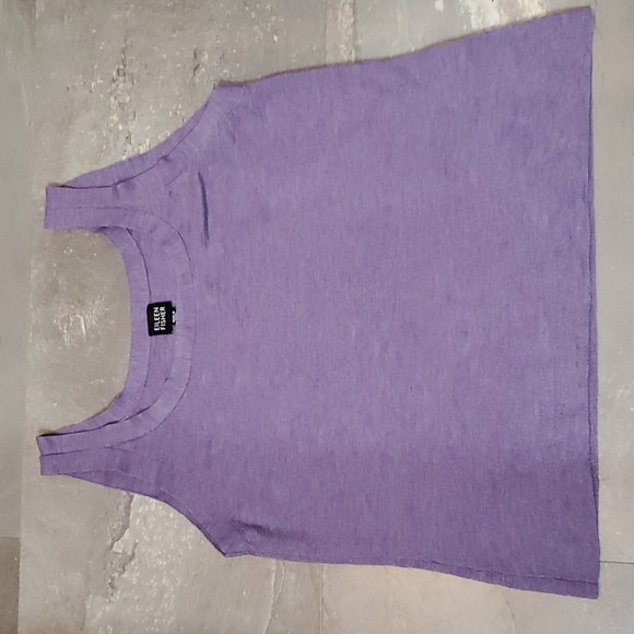 Eileen Fisher 100% merino wool Sleeveless Top. Heathered purple, pink touch. M. - Picture 1 of 11